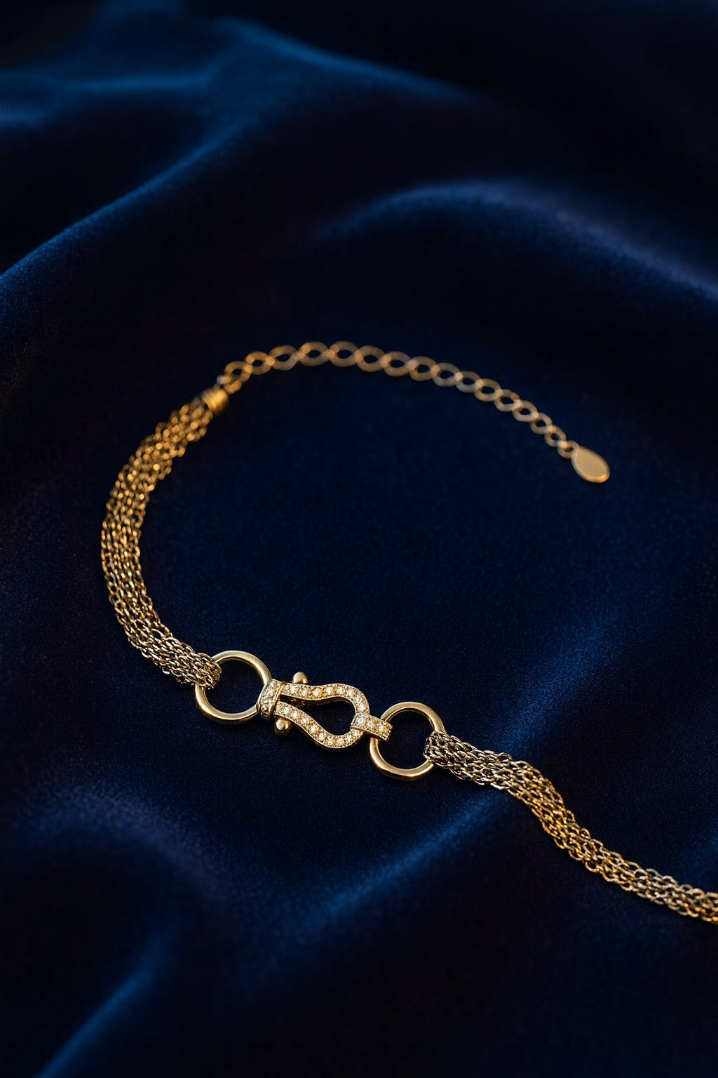 "Elegant Silver Multi-Chain Bracelet with Designer Clasp"