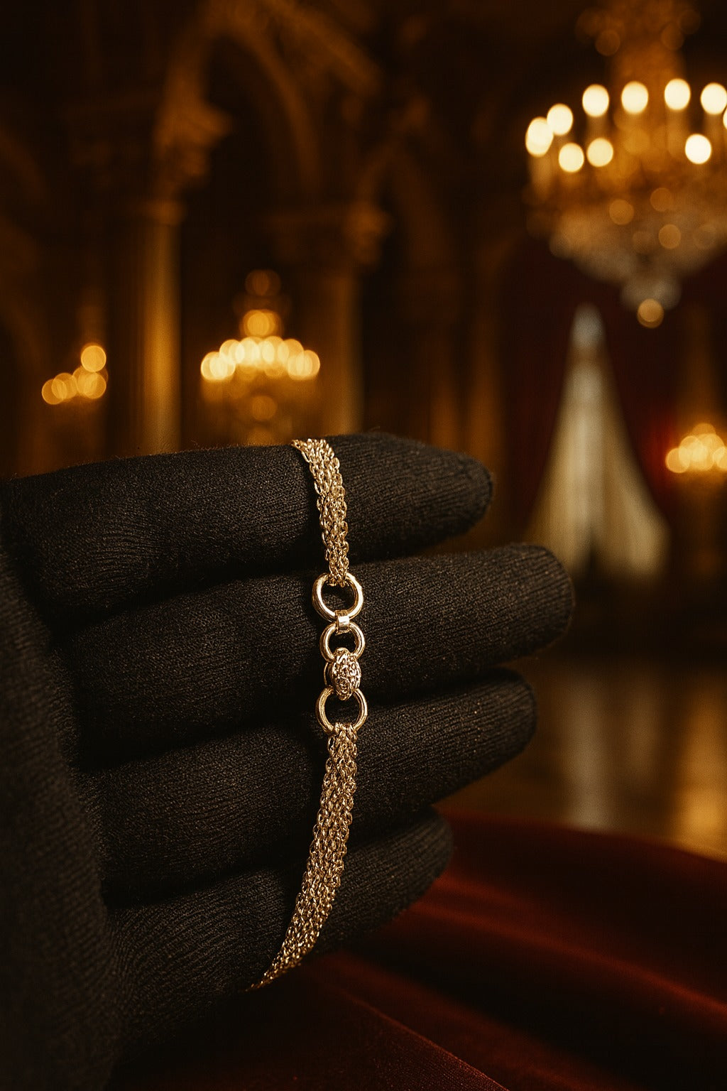 "Elegant 925 Sterling Silver Multi-Layer Chain Bracelet with Interlocking Circle and Pave Stone Detailing"